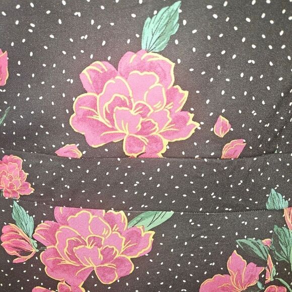 TORRID Women's Tea Length Stretch Challis Sweetheart floral dot A-line dress 2X - Picture 5 of 17